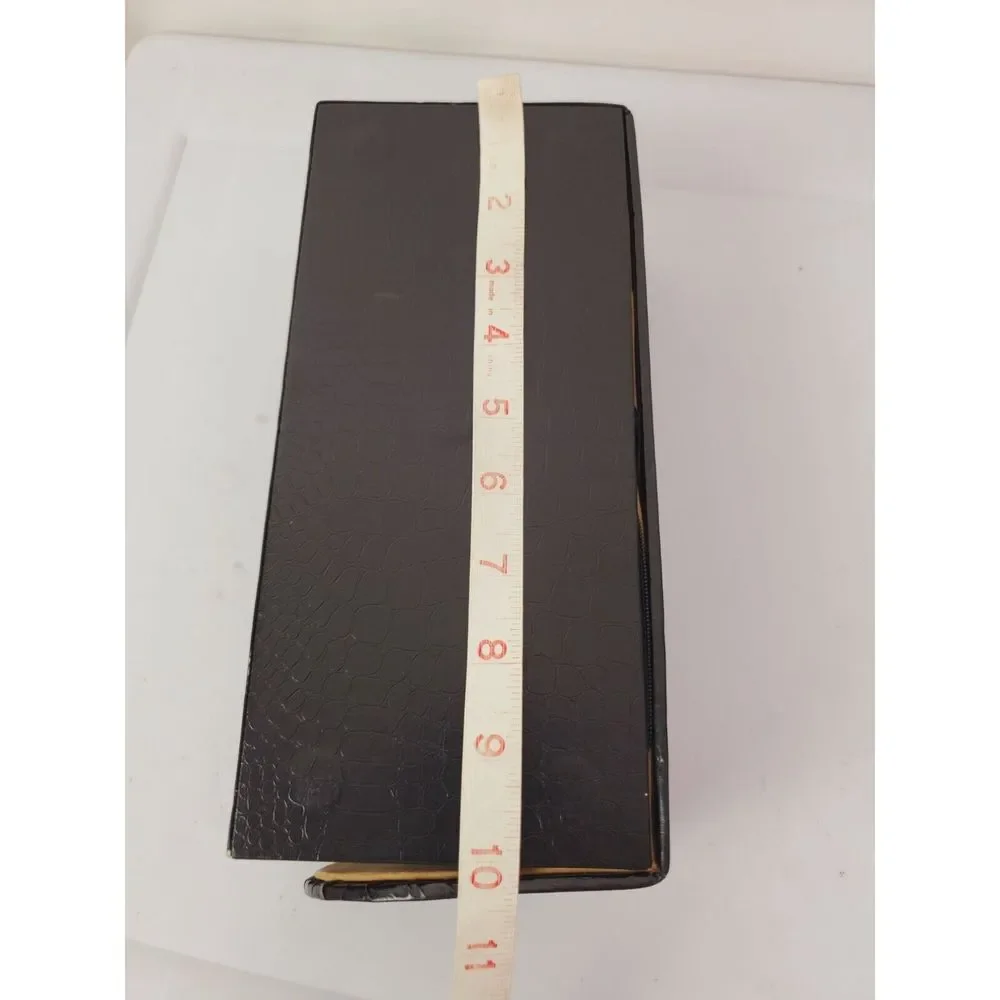 Faux Leather Black Craft‎ Tool/Makeup Brush Holder Snap Close
